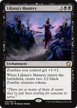 Liliana's Mastery - Magic Game Night 2019 Magic: The Gathering trading card
