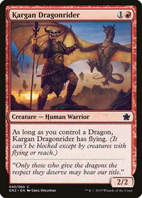 Kargan Dragonrider - Magic Game Night 2019 (GN2) #40 - Common Magic: The Gathering Trading Card