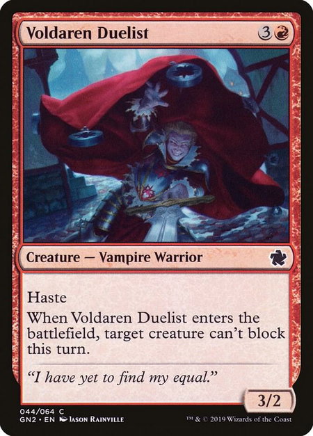 Voldaren Duelist - Magic Game Night 2019 Magic: The Gathering trading card