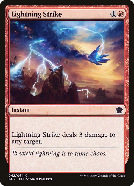Lightning Strike - Magic Game Night 2019 Magic: The Gathering trading card