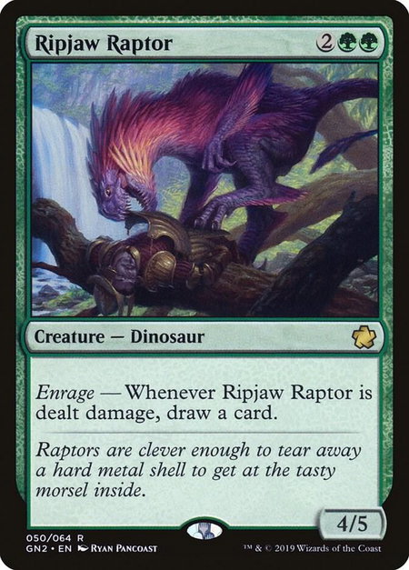 Ripjaw Raptor - Magic Game Night 2019 Magic: The Gathering trading card