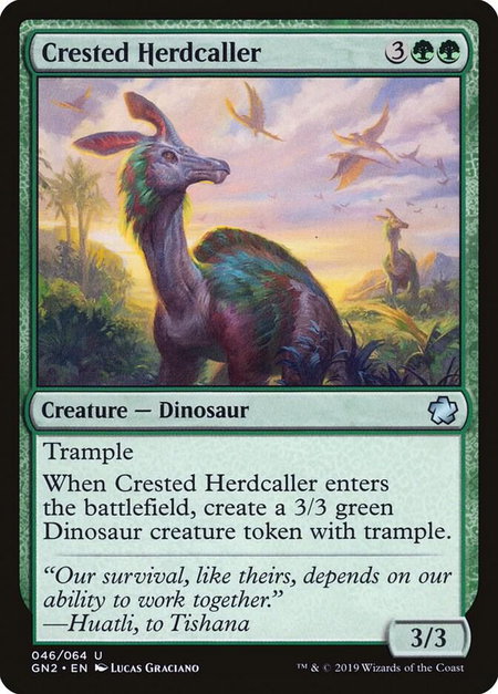 Crested Herdcaller - Magic Game Night 2019 Magic: The Gathering trading card
