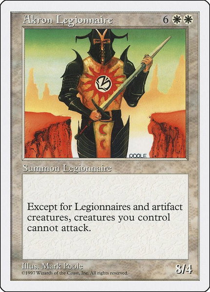 Akron Legionnaire - Fifth Edition Magic: The Gathering trading card