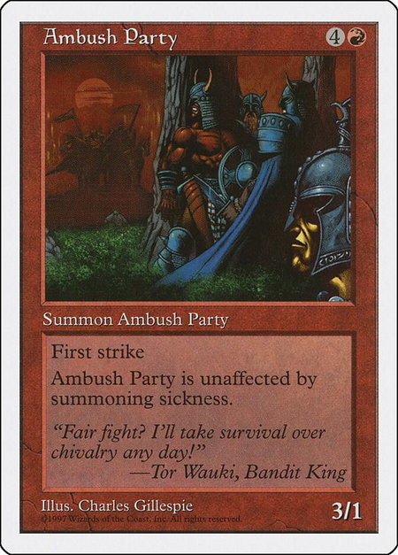 Ambush Party - Fifth Edition Magic: The Gathering trading card