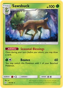 Sawsbuck - 16/236 (Prerelease Kit Exclusive) - Deck Exclusives (PR) #016/236 - Rare Pokémon Trading Card
