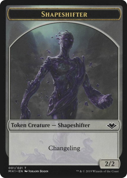 Shapeshifter // Emblem - Serra the Benevolent Double-Sided Token - Modern Horizons Magic: The Gathering trading card