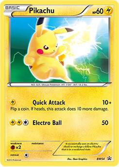 Pikachu - BW54 - Black and White Promos Pokémon trading card