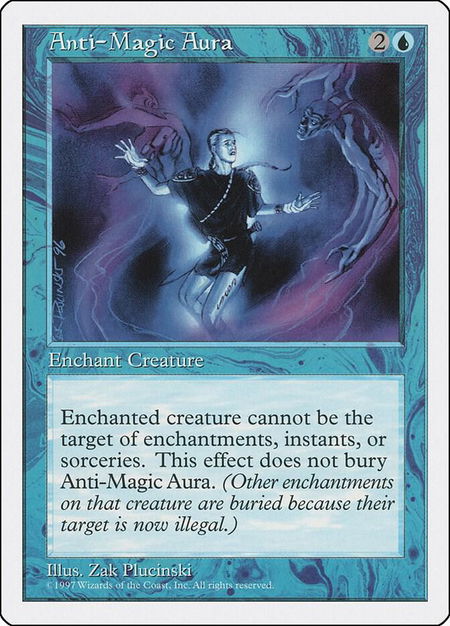 Anti-Magic Aura - Fifth Edition Magic: The Gathering trading card