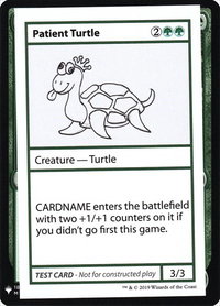 Patient Turtle - Mystery Booster: Convention Edition Exclusives (CMB1) #null - Special Magic: The Gathering Trading Card
