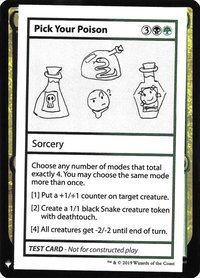 Pick Your Poison - Mystery Booster: Convention Edition Exclusives (CMB1) #null - Special Magic: The Gathering Trading Card
