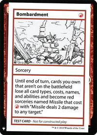 Bombardment - Mystery Booster: Convention Edition Exclusives (CMB1) #null - Special Magic: The Gathering Trading Card