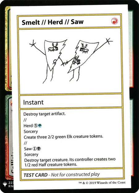 Smelt // Herd // Saw - Mystery Booster: Convention Edition Exclusives Magic: The Gathering trading card
