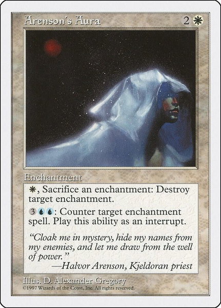 Arenson's Aura - Fifth Edition Magic: The Gathering trading card