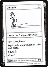 Unicycle - Mystery Booster: Convention Edition Exclusives (CMB1) #null - Special Magic: The Gathering Trading Card