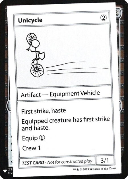 Unicycle - Mystery Booster: Convention Edition Exclusives Magic: The Gathering trading card