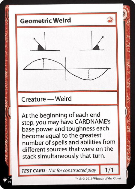 Geometric Weird trading card from Mystery Booster: Convention Edition Exclusives Geometric Weird - Mystery Booster: Convention Edition Exclusives Magic: The Gathering trading card