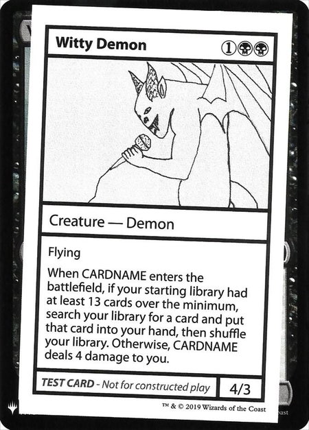 Witty Demon - Mystery Booster: Convention Edition Exclusives Magic: The Gathering trading card