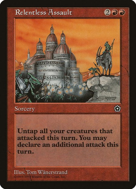 Relentless Assault - Portal Second Age Magic: The Gathering trading card