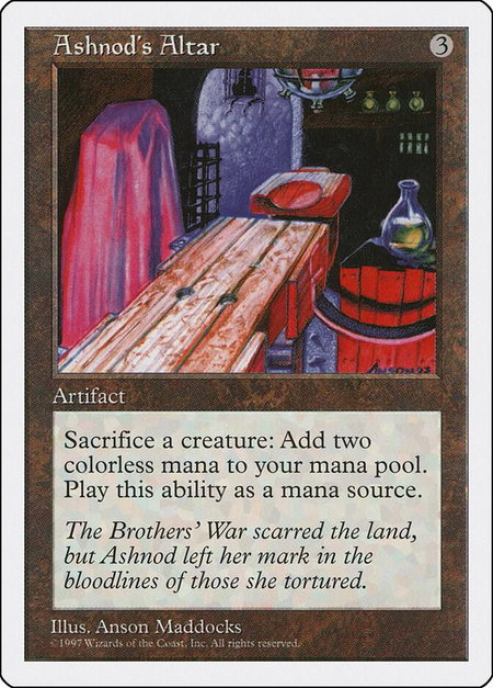 Ashnod's Altar - Fifth Edition Magic: The Gathering trading card
