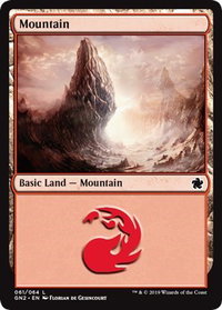 Mountain (061) - Magic Game Night 2019 (GN2) #61 - Land Magic: The Gathering Trading Card