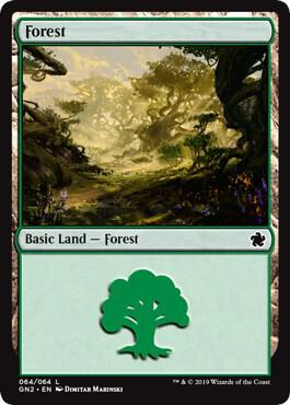 Forest (064) - Magic Game Night 2019 Magic: The Gathering trading card