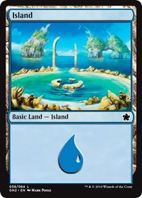 Island (058) - Magic Game Night 2019 (GN2) #58 - Land Magic: The Gathering Trading Card