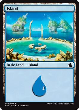 Island (058) trading card from Magic Game Night 2019 Island (058) - Magic Game Night 2019 Magic: The Gathering trading card