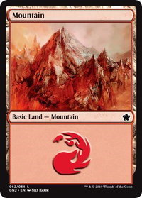 Mountain (062) - Magic Game Night 2019 (GN2) #62 - Land Magic: The Gathering Trading Card