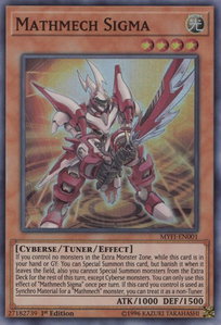 Mathmech Sigma - Mystic Fighters (MYFI) #MYFI-EN001 - Super Rare YuGiOh Trading Card