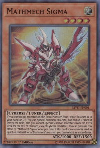 Mathmech Sigma - Mystic Fighters (MYFI) #MYFI-EN001 - Super Rare YuGiOh Trading Card
