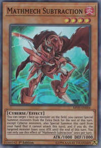 Mathmech Subtraction - Mystic Fighters (MYFI) #MYFI-EN004 - Super Rare YuGiOh Trading Card