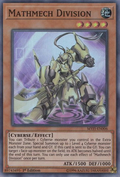 Mathmech Division - Mystic Fighters YuGiOh trading card
