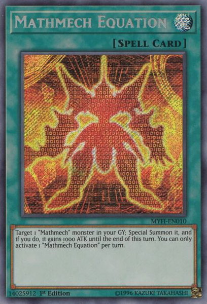 Mathmech Equation - Mystic Fighters YuGiOh trading card