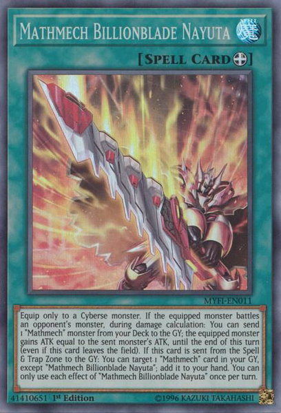 Mathmech Billionblade Nayuta - Mystic Fighters YuGiOh trading card