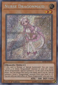 Nurse Dragonmaid - Mystic Fighters (MYFI) #MYFI-EN014 - Secret Rare YuGiOh Trading Card