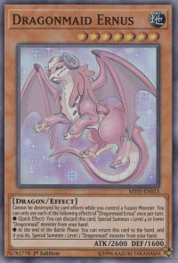 Dragonmaid Ernus - Mystic Fighters (MYFI) #MYFI-EN015 - Super Rare YuGiOh Trading Card