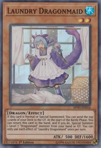 Laundry Dragonmaid - Mystic Fighters (MYFI) #MYFI-EN016 - Super Rare YuGiOh Trading Card