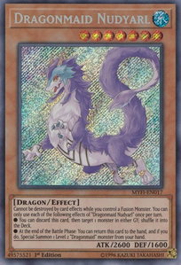 Dragonmaid Nudyarl - Mystic Fighters (MYFI) #MYFI-EN017 - Secret Rare YuGiOh Trading Card