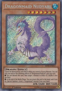 Dragonmaid Nudyarl - Mystic Fighters (MYFI) #MYFI-EN017 - Secret Rare YuGiOh Trading Card