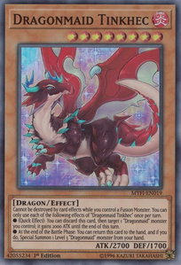Dragonmaid Tinkhec - Mystic Fighters (MYFI) #MYFI-EN019 - Super Rare YuGiOh Trading Card