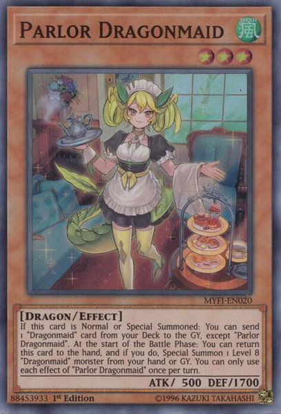 Parlor Dragonmaid - Mystic Fighters YuGiOh trading card