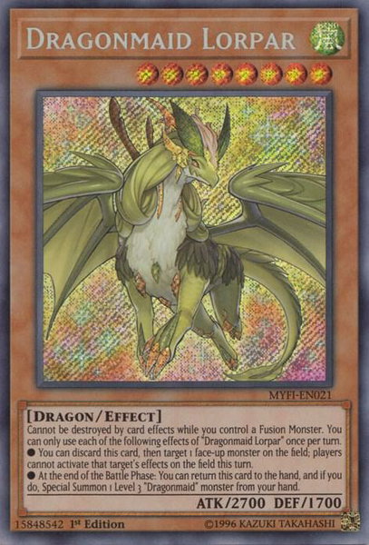 Dragonmaid Lorpar - Mystic Fighters YuGiOh trading card