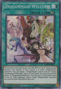 Dragonmaid Welcome - Mystic Fighters (MYFI) #MYFI-EN024 - Secret Rare YuGiOh Trading Card