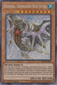 Nidhogg, Generaider Boss of Ice - Mystic Fighters (MYFI) #MYFI-EN031 - Secret Rare YuGiOh Trading Card
