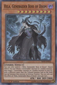Hela, Generaider Boss of Doom - Mystic Fighters (MYFI) #MYFI-EN032 - Super Rare YuGiOh Trading Card