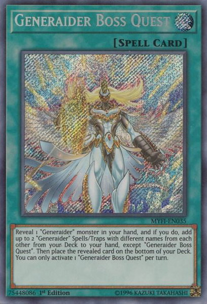 Generaider Boss Quest trading card from Mystic Fighters Generaider Boss Quest - Mystic Fighters YuGiOh trading card