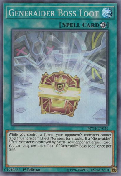 Generaider Boss Loot trading card from Mystic Fighters Generaider Boss Loot - Mystic Fighters YuGiOh trading card