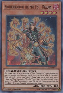 Brotherhood of the Fire Fist - Dragon - Mystic Fighters (MYFI) #MYFI-EN044 - Super Rare YuGiOh Trading Card