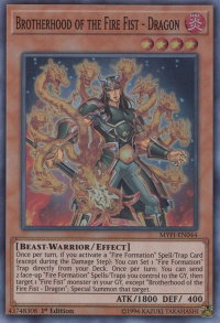 Brotherhood of the Fire Fist - Dragon - Mystic Fighters (MYFI) #MYFI-EN044 - Super Rare YuGiOh Trading Card