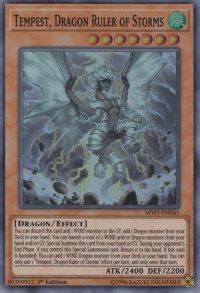 Tempest, Dragon Ruler of Storms - Mystic Fighters (MYFI) #MYFI-EN045 - Super Rare YuGiOh Trading Card